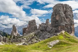 Cinque Torri are not to be missed when visiting the Dolomites